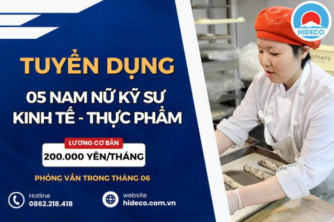 HD4688 TUYỂN 05 NAM NỮ KỸ SƯ KINH TẾ - KẾ TOÁN - THỰC PHẨM