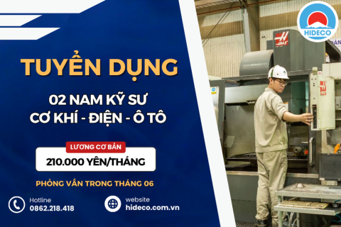 HD4710 TUYỂN 02 NAM KỸ SƯ ĐIỆN - CƠ KHÍ - Ô TÔ