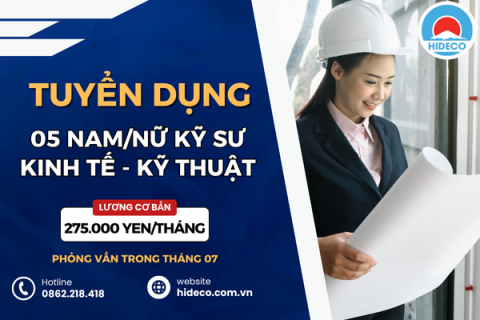 HD4728 TUYỂN 05 NAM NỮ KỸ SƯ KINH TẾ - NGÔN NGỮ - HOÁ SINH
