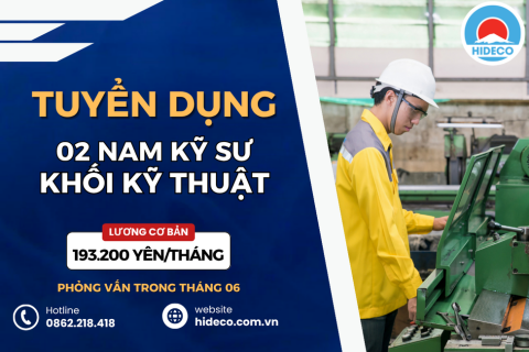 HD4695 TUYỂN 02 NAM KỸ SƯ KHỐI KỸ THUẬT