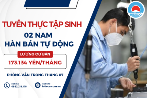 H1154 TUYỂN 03 NAM THỰC TẬP SINH HÀN BÁN TỰ ĐỘNG