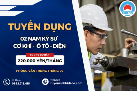 HD4749 TUYỂN 02 NAM KỸ SƯ CƠ KHÍ - ĐIỆN TỬ - Ô TÔ