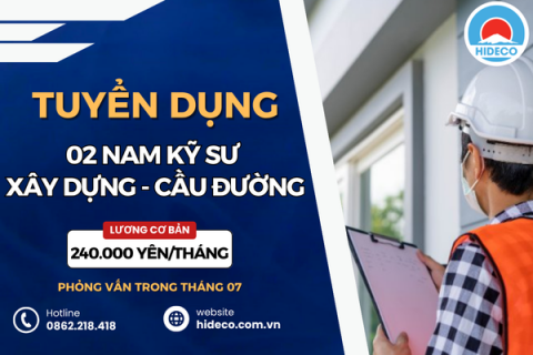 HD4751 TUYỂN 02 NAM KỸ SƯ XÂY DỰNG - CẦU ĐƯỜNG