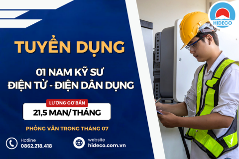 HD4755 TUYỂN 01 NAM KỸ SƯ ĐIỆN - ĐIỆN TỬ - ĐIỆN DÂN DỤNG