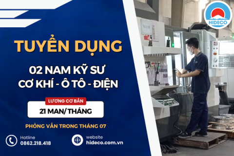 HD4756 TUYỂN 02 NAM KỸ SƯ CƠ KHÍ - Ô TÔ - ĐIỆN TỬ