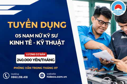 HD4759 TUYỂN 05 NAM NỮ KỸ SƯ KINH TẾ - KỸ THUẬT