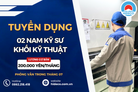 HD4768 TUYỂN 02 NAM KỸ SƯ KỸ THUẬT - Ô TÔ - CƠ KHÍ 