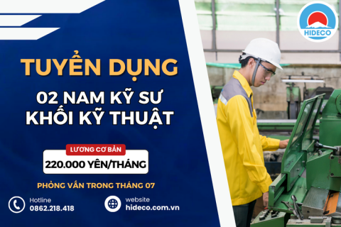 HD4785 TUYỂN 02 NAM KỸ SƯ CƠ KHÍ - TỰ ĐỘNG HOÁ - CÔNG NGHỆ Ô TÔ