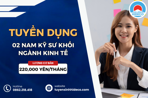 TUYỂN 02 NAM KỸ SƯ KHỐI NGÀNH KINH TẾ 