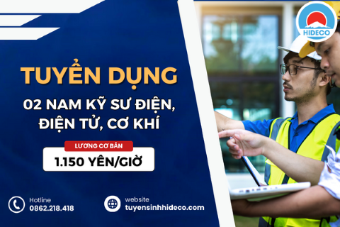 TUYỂN 02 NAM KỸ SƯ CƠ KHÍ, Ô TÔ, TỰ ĐỘNG HÓA  