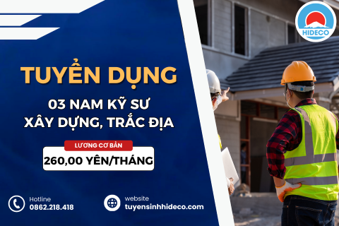 TUYỂN 03 NAM KỸ SƯ XÂY DỰNG, TRẮC ĐỊA