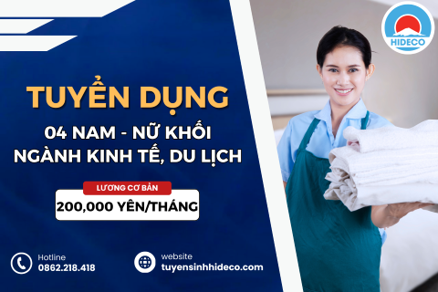 TUYỂN 04 NAM - NỮ KHỐI NGÀNH KINH TẾ, DU LỊCH