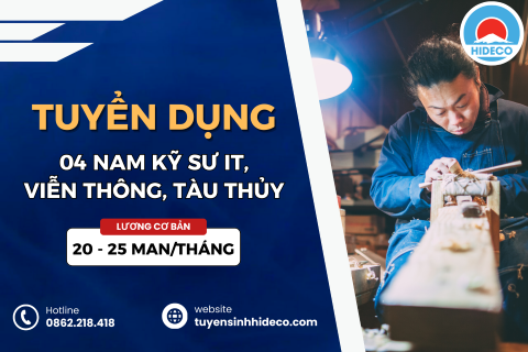 TUYỂN 04 NAM KỸ SƯ IT, VIỄN THÔNG, TÀU THỦY 