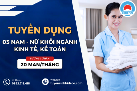 TUYỂN 03 NAM - NỮ KHỐI NGÀNH KINH TẾ, KẾ TOÁN