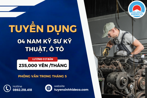 TUYỂN 04 NAM KỸ THUẬT, Ô TÔ,...