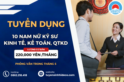 TUYỂN 10 NAM NỮ KỸ SƯ KINH TẾ, KẾ TOÁN, QTKD,...