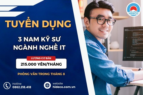  TUYỂN 03 NAM KỸ SƯ CHUYÊN NGÀNH IT