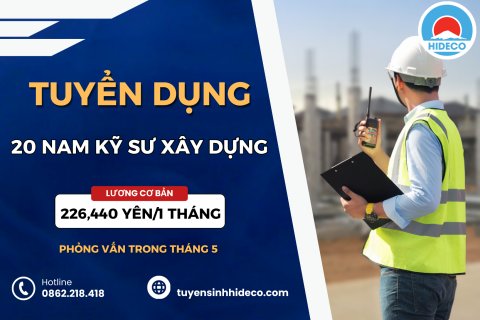 TUYỂN 20 NAM KỸ SƯ XÂY DỰNG 