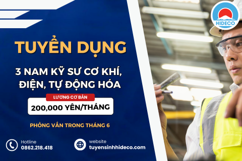 TUYỂN 3 NAM KỸ SƯ TỰ ĐỘNG HÓA, ĐIỆN, ĐIỆN TỬ