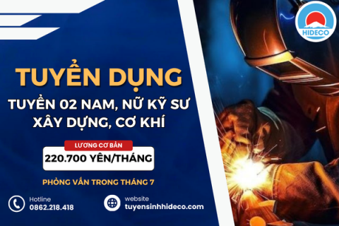 TUYỂN 02 NAM, NỮ KỸ SƯ XÂY DỰNG, CƠ KHÍ