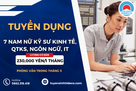 TUYỂN 7 NAM NỮ KỸ SƯ KINH TẾ, QTKS, NGÔN NGỮ, IT