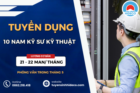 TUYỂN 10 NAM KỸ SƯ KỸ THUẬT 