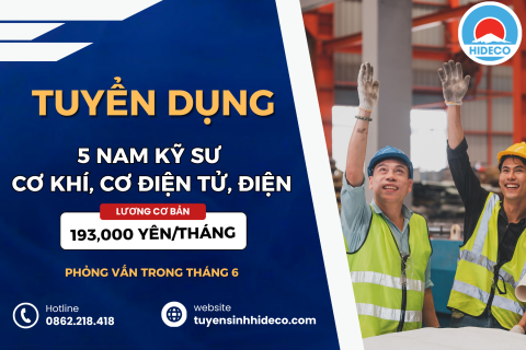 TUYỂN 5 NAM KỸ SƯ CƠ KHÍ, CƠ ĐIỆN TỬ, Ô TÔ,...