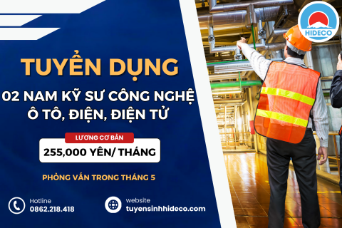 TUYỂN 5 NAM KỸ SƯ CÔNG NGHỆ Ô TÔ, ĐIỆN, ĐIỆN TỬ