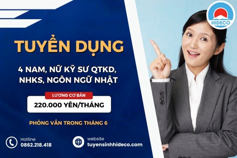 TUYỂN 4 NAM, NỮ KỸ SƯ KINH TẾ, QTKD, NHKS, MARKETING.