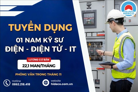 TUYỂN 1 NAM KỸ SƯ THỰC HÀNH LEVEL 5 CHUYÊN NGÀNH LIÊN QUAN ĐẾN ĐIỆN, ĐIỆN TỬ, IT